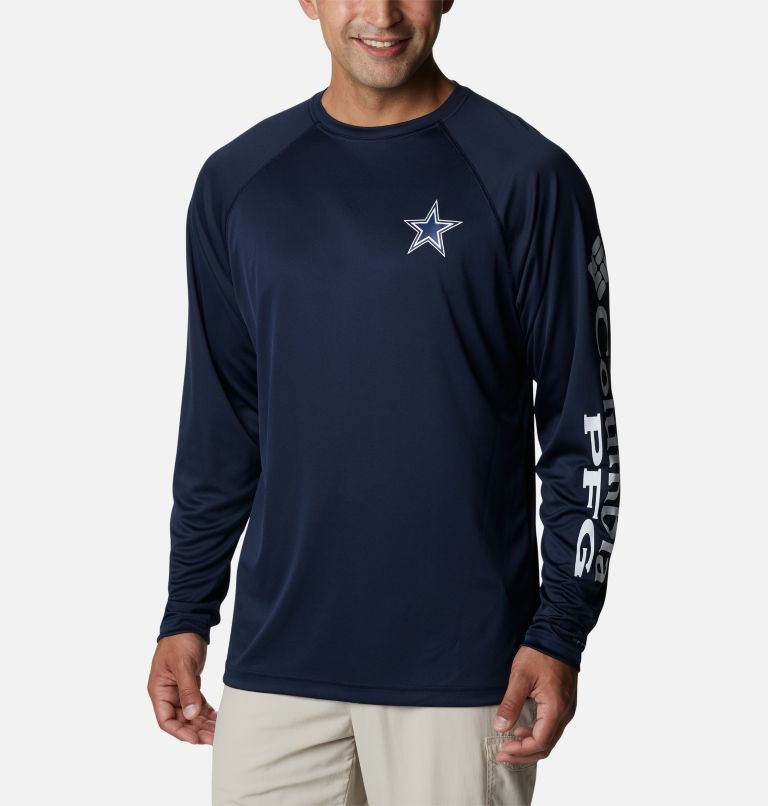 Columbia Mens Collegiate PFG Terminal Tackle Long Sleeve Shirt - Dallas Cowboys